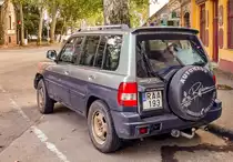 Rückansicht: Mitsubishi Pajero Pinin. Foto: 08.2021.