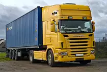 Scania Containersattelzug bei Euskirchen - 31.12.2022