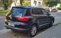 Rückansicht: VW Tiguan I Facelift. Foto: 08.2021.
