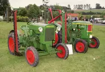 =11er Deutz und Deutz F 1, gesehen beim Ortsjubiläum von REILOS im Jahr 1997 (analoges Foto bearbeitet)