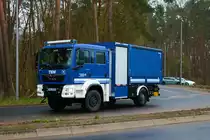 THW Erlennsee MAN TGM LKW am 12.03.23 bei einer Evakuierung in Hanau