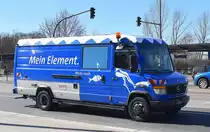 Mercedes-Benz Vario 816 D der Berliner Wasserbetriebe am 16.03.23 Berlin Marzahn.