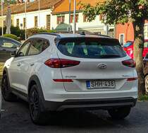 Rückansicht: Hyundai Tucson Mk3 Facelift. Foto: September, 2021.