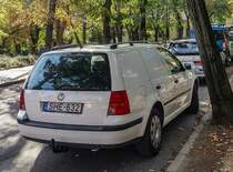 Rückansicht: VW Golf IV Variant als Lieferfahrzeug. Foto: September, 2021.