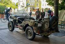 Willys Jeep MB, in September, 2021 von hinten fotografiert.