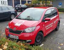 Skoda Citigo von der CARITAS steht im September 2022 in Hünfeld