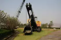 Ruston-Bucyrus Seilschaufelbagger Type 71RB am 24.März 2023 im Freigelände des Mae Moh Mine Museum. Der Bagger war mit der EGAT-Nummer 34-0023 von 1976 - 1985 im Braunkohletagebau Mae Moh im Einsatz.