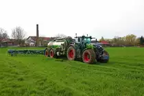 LU Norbert Mäser Fendt Vario 933 mit Kumm Güllefass am 06.04.23 beim Gärreste Fahren in der Wetterau
