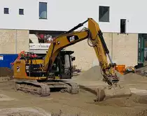 =CAT 320E ist eingesetzt auf einer Baustelle in Melsungen, 10-2022