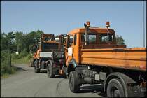 An der Salzhalle in Droslhagen konnten der U500 und der alte Mercedes SK 1831 der SM Hagen abgelichtet werden.
