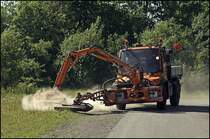 Staubige Sache... U500 mht die Wiesen um die Salzhalle in Drolshagen.
