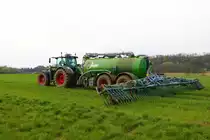 LU Norbert Mäser Fendt Vario 933 mit Kumm Güllefass am 06.04.23 beim Gärreste Fahren in der Wetterau