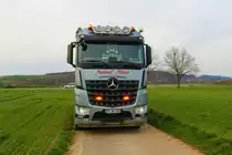 LU Norbert Mäser Mercedes Benz Arocs Zubringer am 06.04.23 beim Gärreste Fahren in der Wetterau