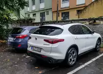 Rückansicht: Alfa-Romeo Stelvio. Foto: Oktober, 2021.