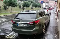 Rückansicht: Mazda 6 Kombi der dritten Generation. Foto: 10.2021.