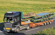 Scania Tieflader, Spedition Salamont, 29.05.2009, A 61 Richtung Kln.