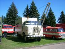 Ein weiterer IFA W50LA/WK mit Vorbaukran beim Oldtimertreffen in Werdau