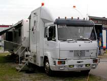 MB mit Wohnwagenauflieger sowie Kennzeichen aus Arkansas ist mit dem Circus L.Knie auf Tournee; und stattet Ried i.I. einen Besuch ab;090606