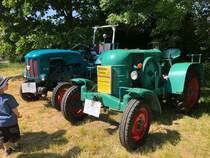 =Hanomag R 18 und Kramer stehen im Juni 2023 bei der Oldtimerausstellung in Angersbach