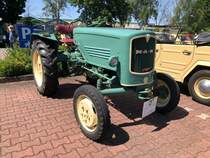 =MAN 2K1, Bj. 1957, steht im Juni 2023 bei der Oldtimerausstellung in Angersbach