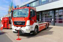Feuerwehr Mannheim MAN TGS WLF am 13.05.23 beim Tag der offenen Tür der Wache Nord