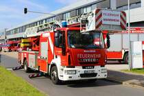 Feuerwehr Mannheim IVECO Magirus DLK23/12 am 13.05.23 beim Tag der offenen Tür der Wache Nord