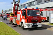 Feuerwehr Mannheim IVECO Magirus DLK23/12 am 13.05.23 beim Tag der offenen Tür der Wache Nord
