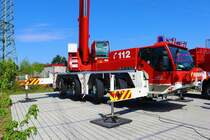 Feuerwehr Mannheim Liebherr Autokran am 13.05.23 beim Tag der offenen Tür der Wache Nord