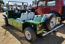 =Austin Mini Moke, gesehen auf dem Ausstellungsgelände beim Oldtimertreffen in Ostheim, 07-2022