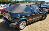 =Golf I Cabrio, gesehen auf dem Ausstellungsgelände beim Oldtimertreffen in Ostheim, 07-2022
