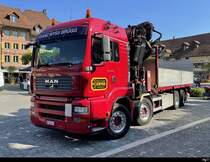 LKW - MAN mit Kran in Aarberg am  03.06.2023