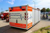 Feuerwehr Mannheim Abrollbehälter MANV am 13.05.23 beim Tag der offenen Tür der Wache Nord