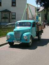 Hier steht der 2 Framo bereits an seinen Platz beim Umzug zum Heimatfest.