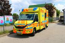 ASB Mannheim IVECO Daily RTW am 13.05.23 beim Tag der offenen Tür der Wache Nord