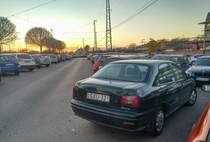 Rückansicht: Fiat Marea Sedan. Foto: Dezember, 2021.