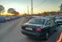 Rückansicht: Fiat Marea Sedan. Foto: Dezember, 2021.