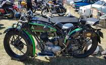 =D-Rad mit Seitenwagen, Bj. 1928, 493 ccm, 12 PS, gesehen auf dem Ausstellungsgelände beim Oldtimertreffen in Ostheim, 07-2022