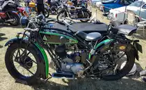 =D-Rad mit Seitenwagen, Bj. 1928, 493 ccm, 12 PS, gesehen auf dem Ausstellungsgelände beim Oldtimertreffen in Ostheim, 07-2022