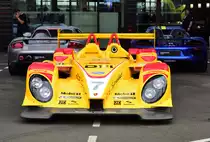 Porsche RS Spyder (Typ 9R6) LMP2 , Einsätze in der ALMS,  und beim 24h Rennen in Le Mans, Aufnahme am 10.6.2023 vor dem Porsche Experience Center Le Mans