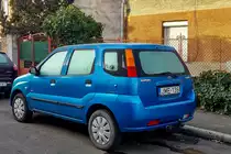 Rückansicht/Seitenansicht: Suzuki Ignis II in Adriatic Blue. Foto: Dezember, 2021.