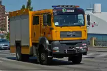 DAF D20 mit Kastenaufbau, der Wiener Linien, unterwegs in den Stra�en von Wien. 06.2023 