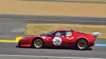 Ferrari 512 BB Competizione GT2, Baujahr 1980, 5 Liter V12 180°, 485 PS, Le Mans-Rennwagen.
etwas Nostalgie vor dem 1. Training der 91. 24h Rennen in Le Mans (100 Jahre) in der Ford Kurve, 8.6.2023