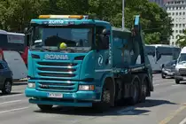 Scania G 370, Absetzkipper von Zuma aus Wien, aufgenommen in Wien. 06.2023