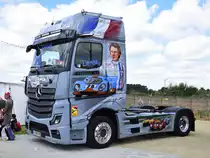 Mercedes Bens, Racing Truck, ausgestellt auf dem Fan-Gelände hinter den Tribünen während dem 24h Rennen in Lemans, 11.6.2023