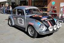 =VW Käfer 1302 S, Bj. 1972, 1584 ccm, 120 PS, während der Präsentation der Rennteilnehmer des Rossfeldrennens  Edelweiss-Bergpreis  2022 im Markt Berchtesgaden.