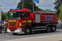 LKW Scania G 380 des CGDIS, (Großherzogliches Feuerwehr- und Rettungskorps), nahm an der Militärparade in Luxemburgstadt teil. 23.06.2023