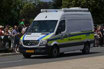 Mercedes Benz Sprinter, des Luxemburgischen Zoll, fuhr bei der Militärparade in der Stadt Luxemburg mit. 23.06.2023