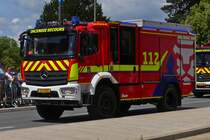 Mercedes Benz 1450, des CGDIS, war bei der Militärparade im Konvoi in der Stadt Luxemburg mit dabei. 23.06.2023.