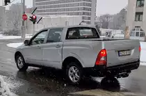 Rückansicht: SsangYong Actyon Sports Pick Up. Foto: Januar, 2022.