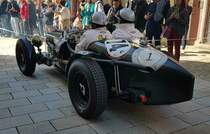 =Wolseley Hornet Special, Bj. 1935, 1600 ccm, 68 PS, während der Präsentation der Rennteilnehmer des Rossbergrennens  Edelweiss-Bergpreis  2022 im Markt Berchtesgaden.